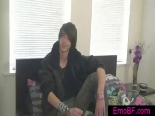 Homosexual Emo adolescent Jerking His penis By Emobf