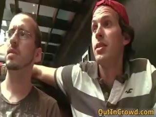 Hot to trot Gays Sucking And Fucking In Restaurant Three By Outincrowd